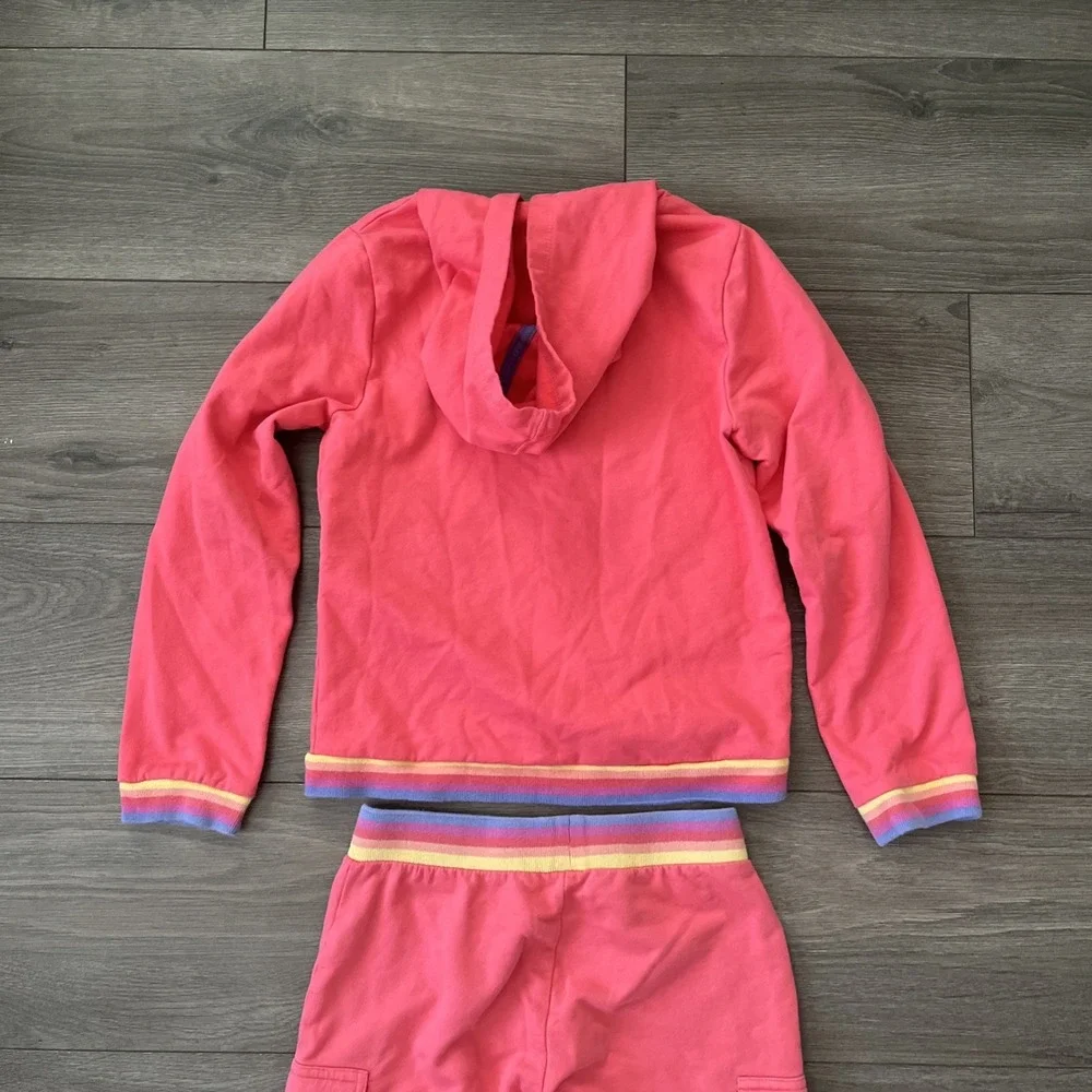Tommy Bahama Girls L 10/12 Sweatsuit Pink Pants & Hoodie